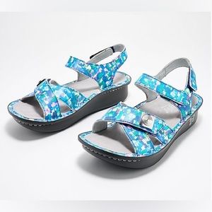 Alegria Leather Adjustable Backstrap Sandals Lula WelcmBckBlotter Size 39